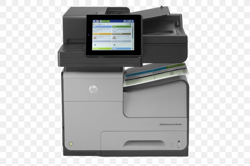 Hewlett-Packard HP Officejet Enterprise X585 Multi-function Printer, PNG, 1024x683px, Hewlettpackard, Electronic Device, Electronics, Fax, Hp Laserjet Download Free