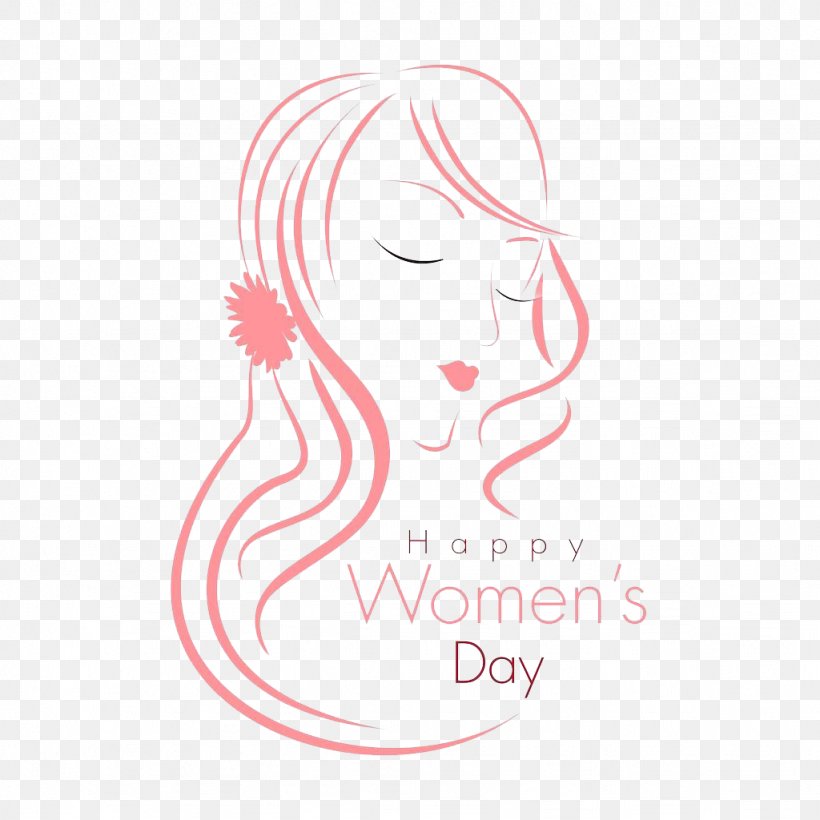 Woman International Womens Day Illustration, PNG, 1024x1024px, Watercolor, Cartoon, Flower, Frame, Heart Download Free