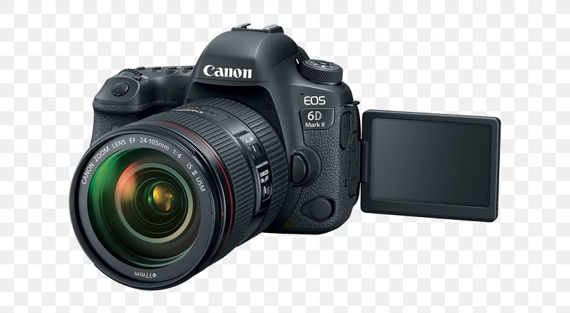 Canon EOS 6D Mark II Canon EOS 5D Mark IV Canon EOS 200D, PNG, 675x450px, Canon Eos 6d Mark Ii, Camera, Camera Accessory, Camera Lens, Cameras Optics Download Free