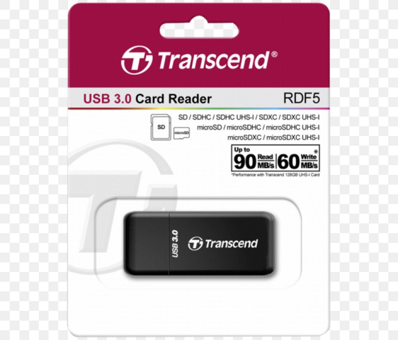 External Memory Card Reader USB 3.0 Transcend Transcend Information Memory Card Readers Secure Digital, PNG, 700x700px, Transcend Information, Brand, Card Reader, Computer, Data Storage Device Download Free