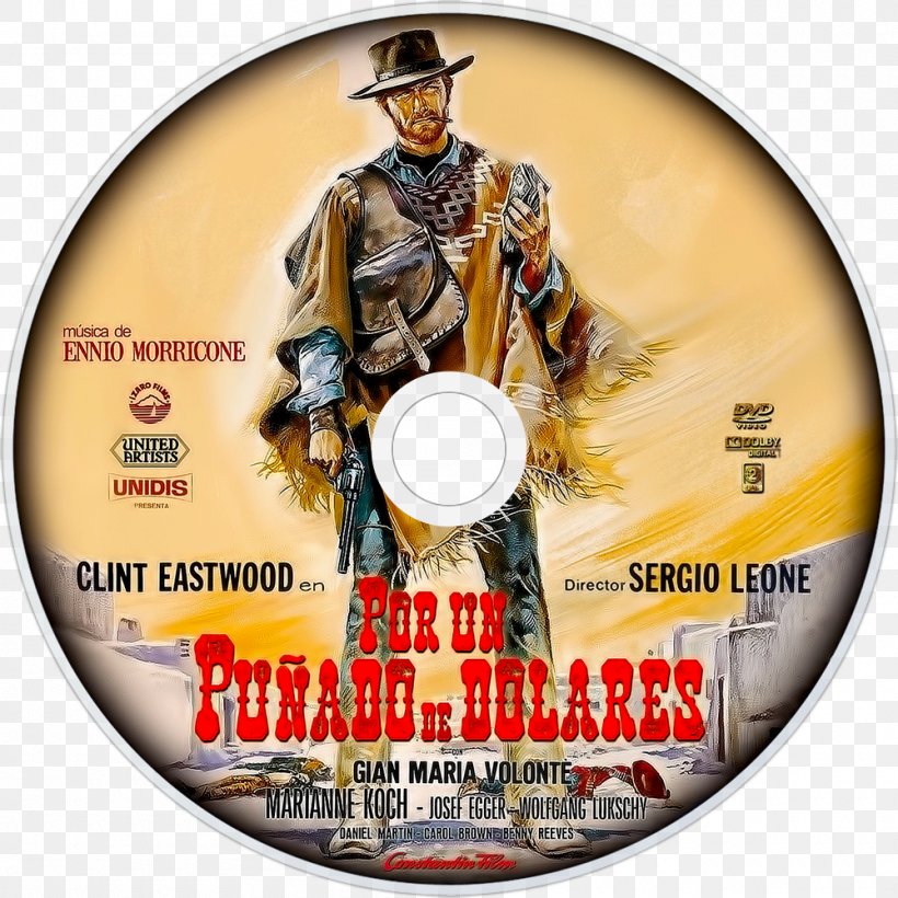 DVD Spaghetti Western Film Compact Disc, PNG, 1000x1000px, Dvd, Clint Eastwood, Compact Disc, Ennio Morricone, Film Download Free