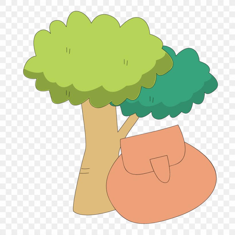 Tree Backpack Illustration, PNG, 1000x1000px, Tree, Animation, Backpack, Cartoon, Comics Download Free