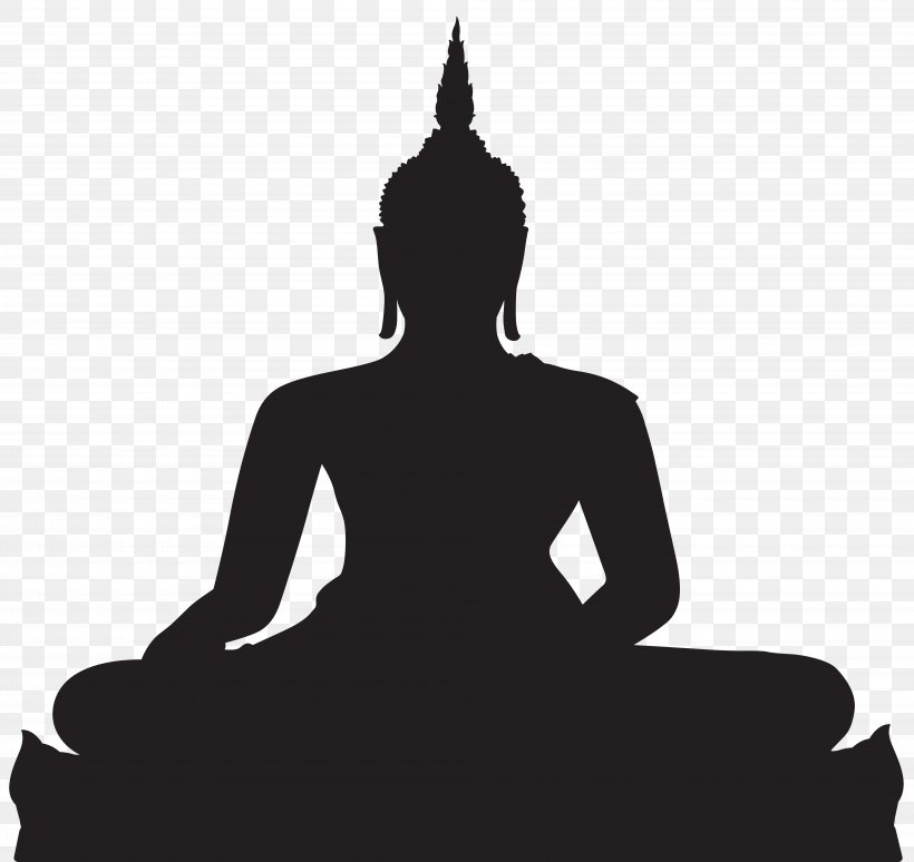 Buddhism Buddhist Meditation Silhouette Clip Art, PNG, 8000x7560px, Buddhism, Black And White, Buddha Images In Thailand, Buddharupa, Buddhist Meditation Download Free