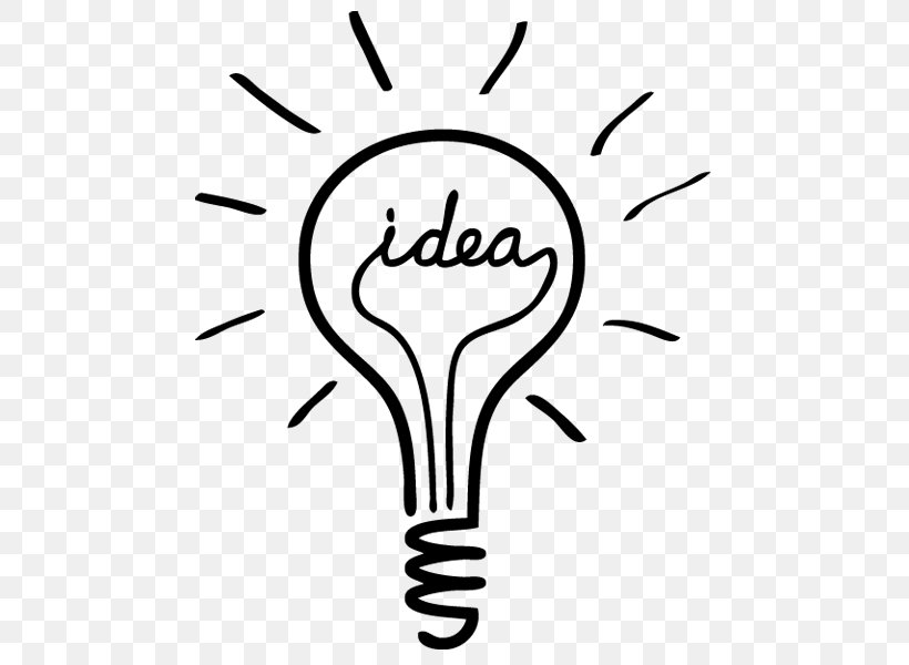 Incandescent Light Bulb Lamp Idea, PNG, 600x600px, Light, Black And White, Electric Light, Fluorescent Lamp, Hand Download Free