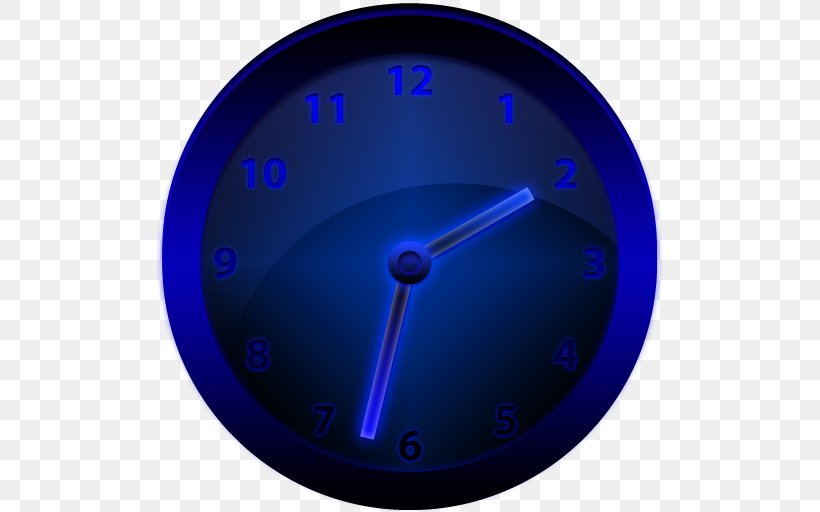 Clock, PNG, 512x512px, Clock, Blue, Cobalt Blue, Electric Blue, Gauge Download Free