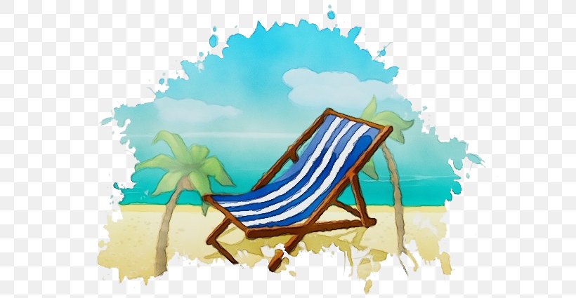 Summer Leisure, PNG, 600x425px, Watercolor, Beach, Chaise Longue, Furniture, Hammock Download Free