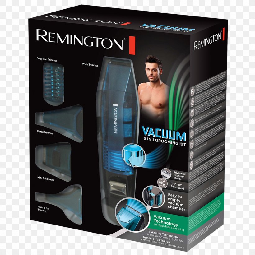 Hair Clipper Remington BHT6250 Electric Razors & Hair Trimmers Vacuum Remington Products, PNG, 1000x1000px, Hair Clipper, Beard, Body Hair, Electric Razors Hair Trimmers, Electronics Download Free