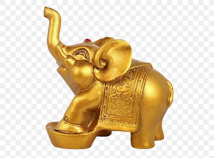 Indian Elephant Gold, PNG, 750x608px, Indian Elephant, Artifact, Brass, Bronze, Elephant Download Free