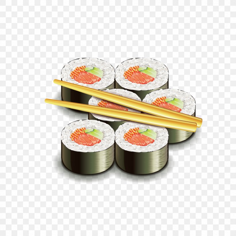 Sushi Japanese Cuisine Onigiri Tempura Seafood, PNG, 1042x1042px, Sushi, Asian Food, California Roll, Chopsticks, Comfort Food Download Free