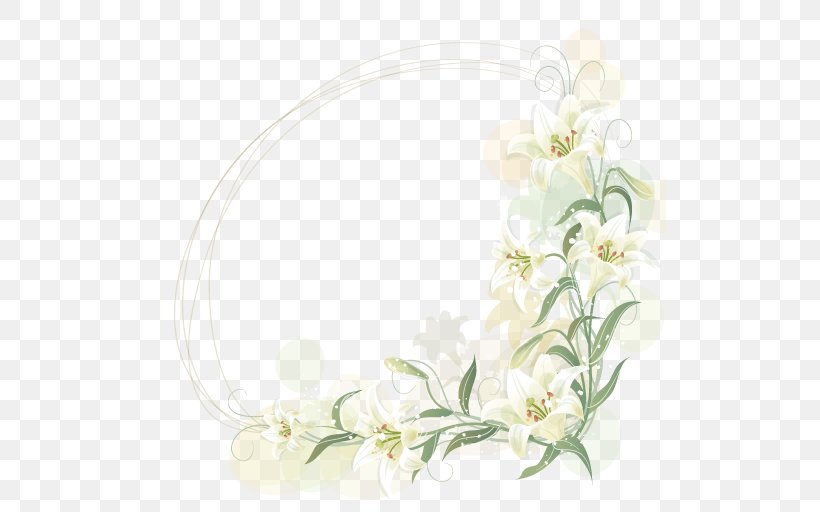 Border Flowers Floral Design Lilium Candidum Clip Art, PNG, 512x512px, Border Flowers, Blossom, Cut Flowers, Easter Lily, Flora Download Free
