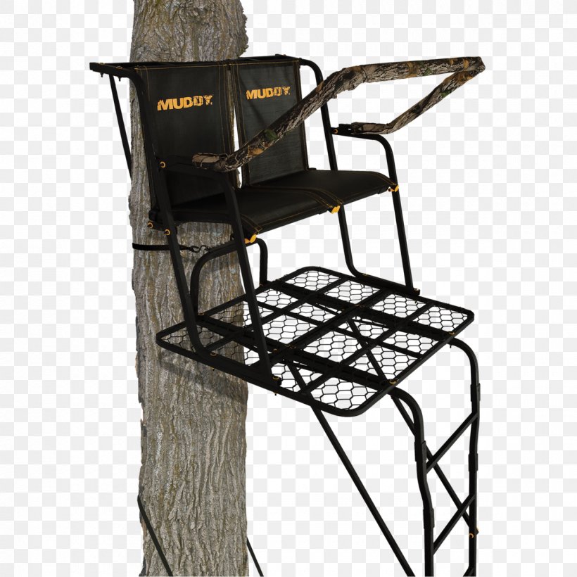 Tree Stands Muddy Partner 2-Man Ladderstand Big-game Hunting Muddy Side-Kick 2-Man Ladderstand, PNG, 1200x1200px, Tree Stands, Biggame Hunting, Chair, Furniture, Hunting Download Free
