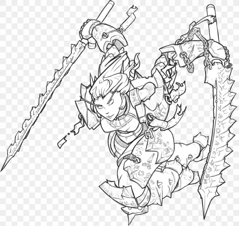 World Of Warcraft Line Art Warhammer 40,000 Drawing Warrior, PNG, 900x851px, World Of Warcraft, Arm, Art, Artwork, Black And White Download Free