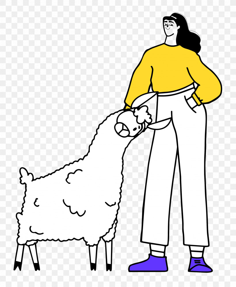 Alpaca, PNG, 2500x1501px, Alpaca, Black And White M, Clothing, Fashion, Line Art Download Free