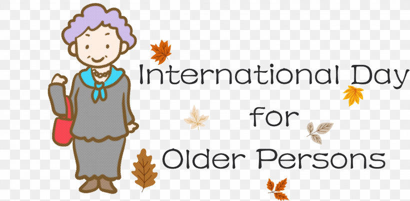 International Day For Older Persons International Day Of Older Persons, PNG, 2999x1476px, International Day For Older Persons, Behavior, Cartoon, Clothing, Happiness Download Free
