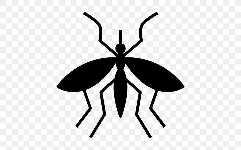 Mosquito Malaria Fly Vector Clip Art, PNG, 512x512px, Mosquito, Artwork, Black And White, Chikungunya Virus Infection, Fly Download Free