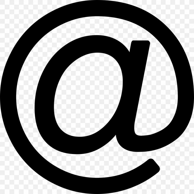 Email Clip Art, PNG, 980x980px, Email, Area, At Sign, Black And White, Brand Download Free