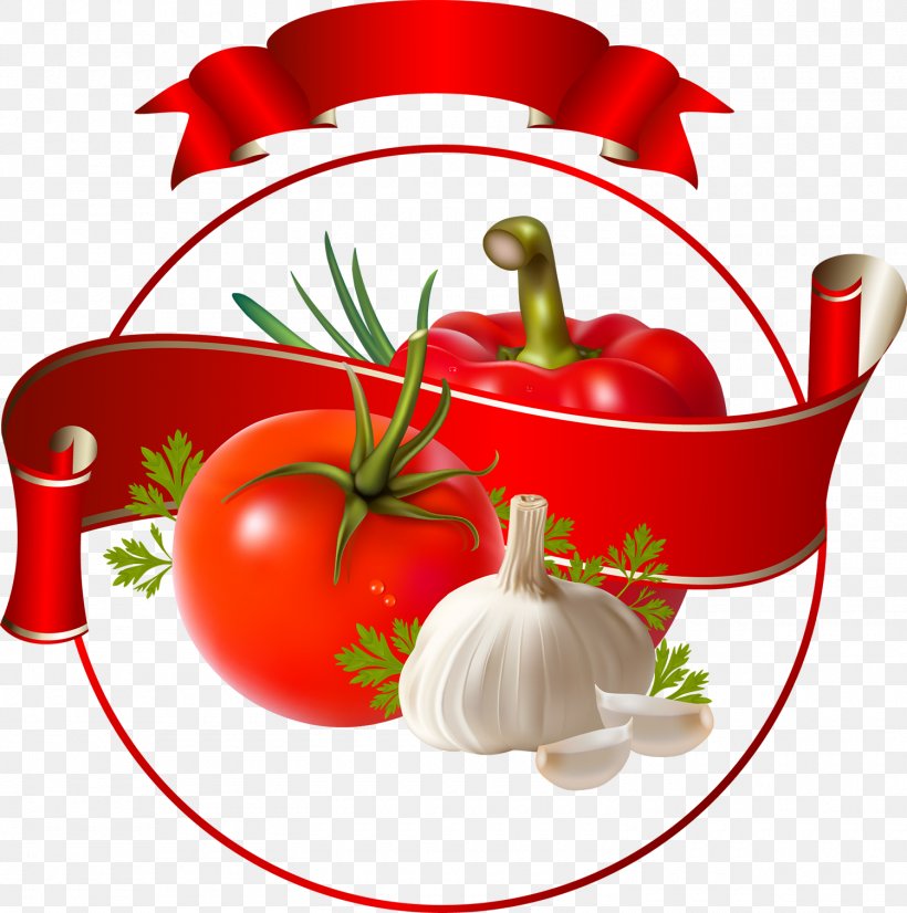 Vegetable Ketchup Tomato Label, PNG, 1500x1511px, Vegetable, Bell Pepper, Christmas Ornament, Cookware And Bakeware, Diet Food Download Free