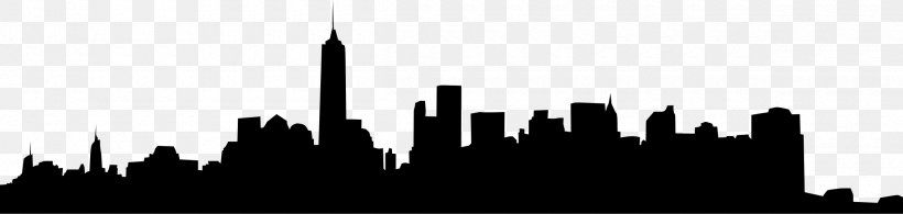 Skyline Silhouette Cityscape, PNG, 2400x571px, Skyline, Black And White, Black White, Brand, City Download Free