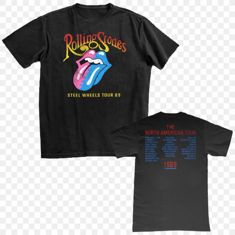 T-shirt The Rolling Stones' Tour Of The Americas '75 Steel Wheels The Rolling Stones Concerts, PNG, 1024x1024px, Tshirt, Active Shirt, Baby Toddler Onepieces, Brand, Clothing Download Free