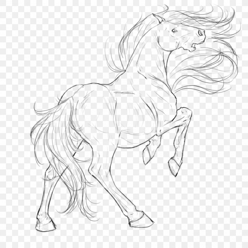 Mane Mustang Pony Halter Sketch, PNG, 894x894px, Mane, Animal Figure, Artwork, Black And White, Character Download Free