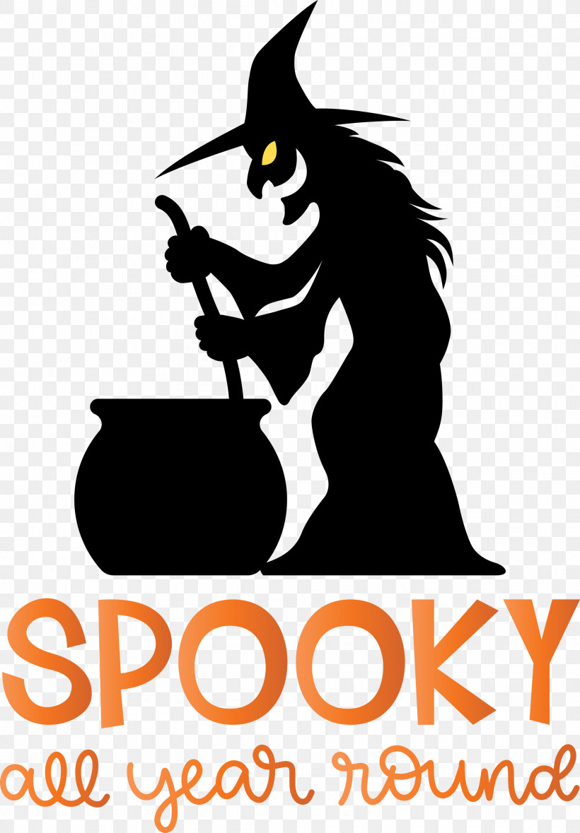 Spooky Halloween, PNG, 2086x3000px, Spooky, Black And White, Cartoon, Cat, Character Download Free