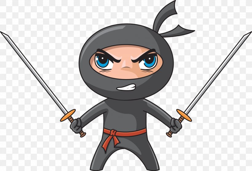 Vector Graphics Cartoon Ninja Royalty-free Image, PNG, 1919x1302px, Cartoon, Cold Weapon, Drawing, Fictional Character, Figurine Download Free