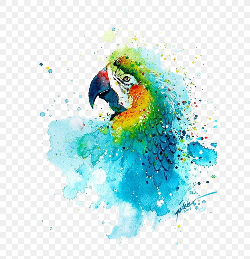 Watercolor Painting Art Printmaking Drawing, PNG, 605x849px, Watercolor Painting, Animal, Art, Artist, Beak Download Free