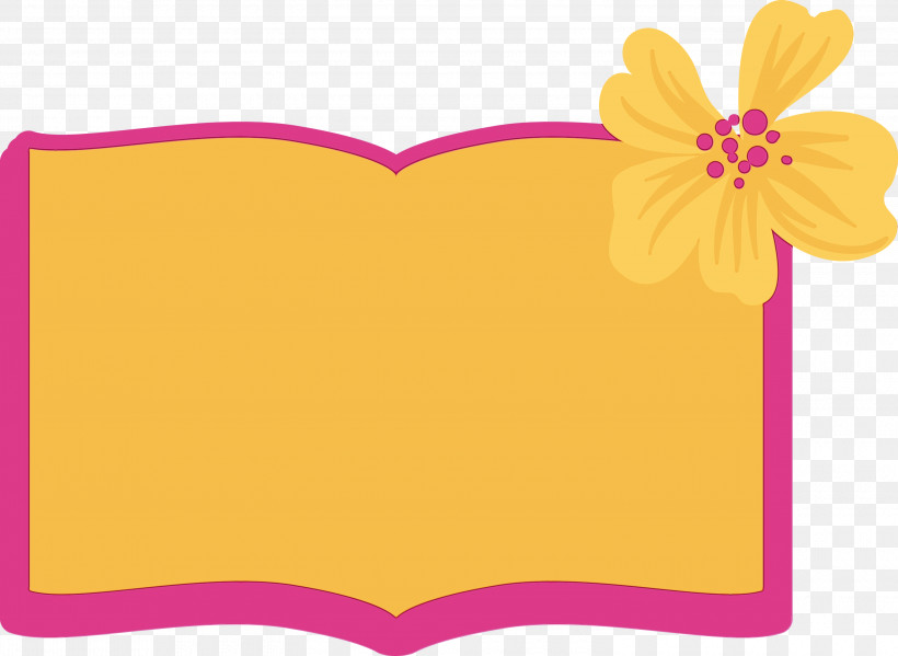 Cartoon Flower Line Yellow Petal, PNG, 3000x2195px, Flower Frame, Book Frame, Cartoon, Flower, Geometry Download Free