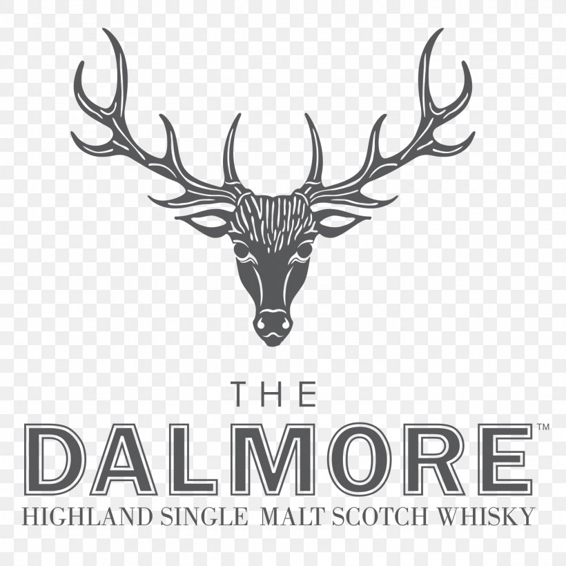 Dalmore Distillery Whiskey Single Malt Whisky Scotch Whisky Distilled Beverage, PNG, 1500x1500px, Dalmore Distillery, Antler, Black And White, Brand, Deer Download Free
