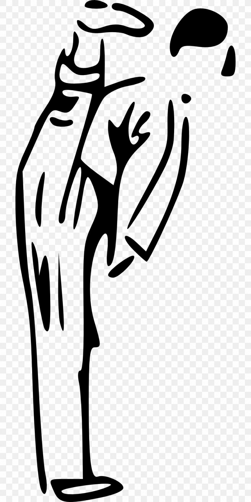 Karate Kick Clip Art, PNG, 960x1920px, Karate, Artwork, Black, Black And White, Finger Download Free