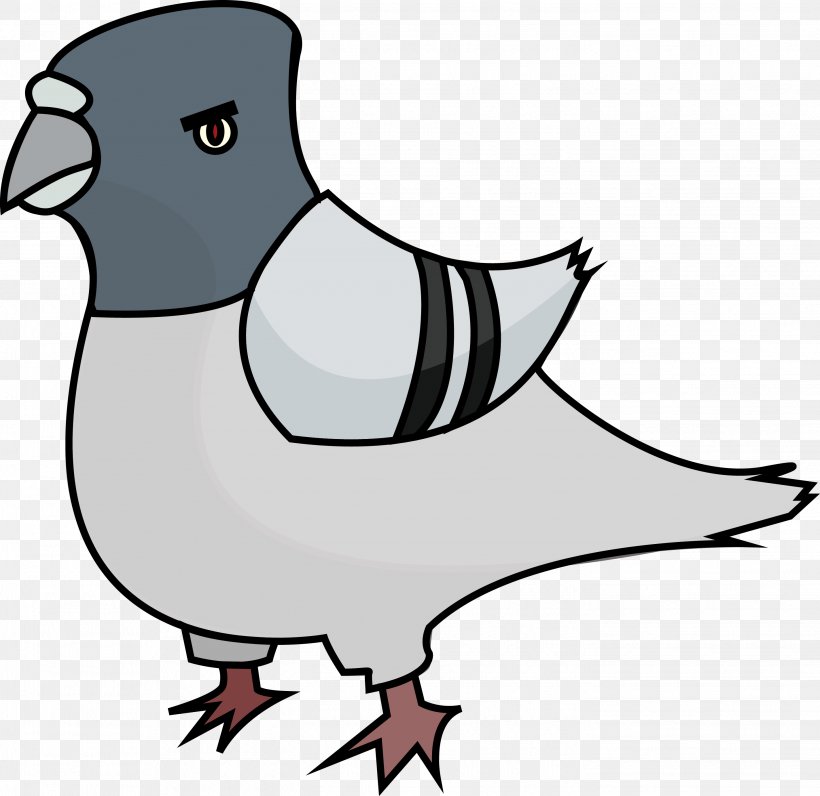 Domestic Pigeon Clip Art, PNG, 2847x2767px, Domestic Pigeon, Artwork, Beak, Bird, Black And White Download Free