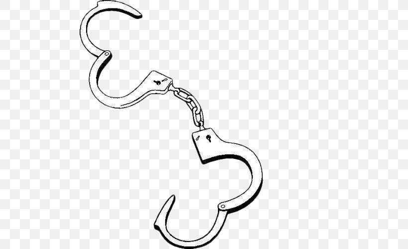 Handcuffs Gratis, PNG, 500x500px, Handcuffs, Area, Black And White, Body Jewelry, Brand Download Free