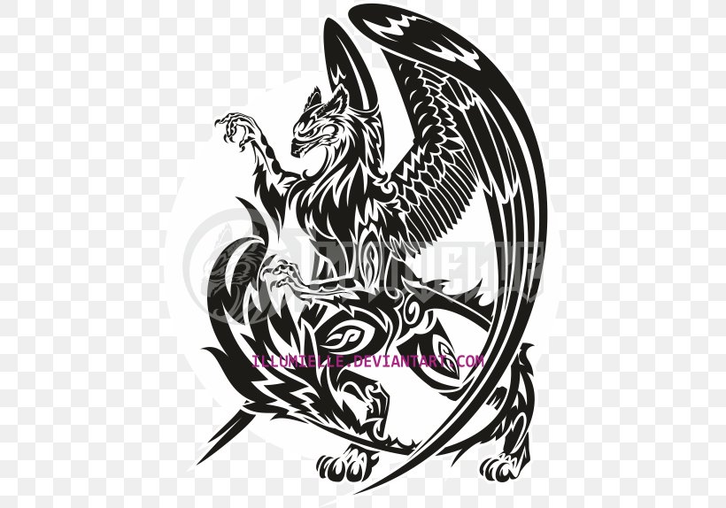 Griffin Tattoo Lion Design Drawing, PNG, 450x574px, Griffin, Art, Bird, Black And White, Dragon Download Free
