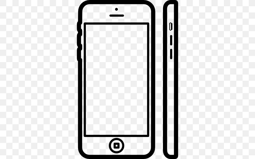 IPhone Feature Phone Mobile Phone Accessories Telephone Smartphone, PNG, 512x512px, Iphone, Android, Area, Black, Black And White Download Free