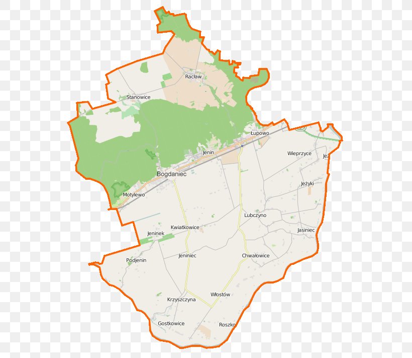 Bogdaniec, Lubusz Voivodeship Jenin, Poland Stanowice, Lubusz Voivodeship Racław, Lubusz Voivodeship Gmina Witnica, PNG, 586x711px, Map, Area, Ecoregion, Land Lot, Location Download Free