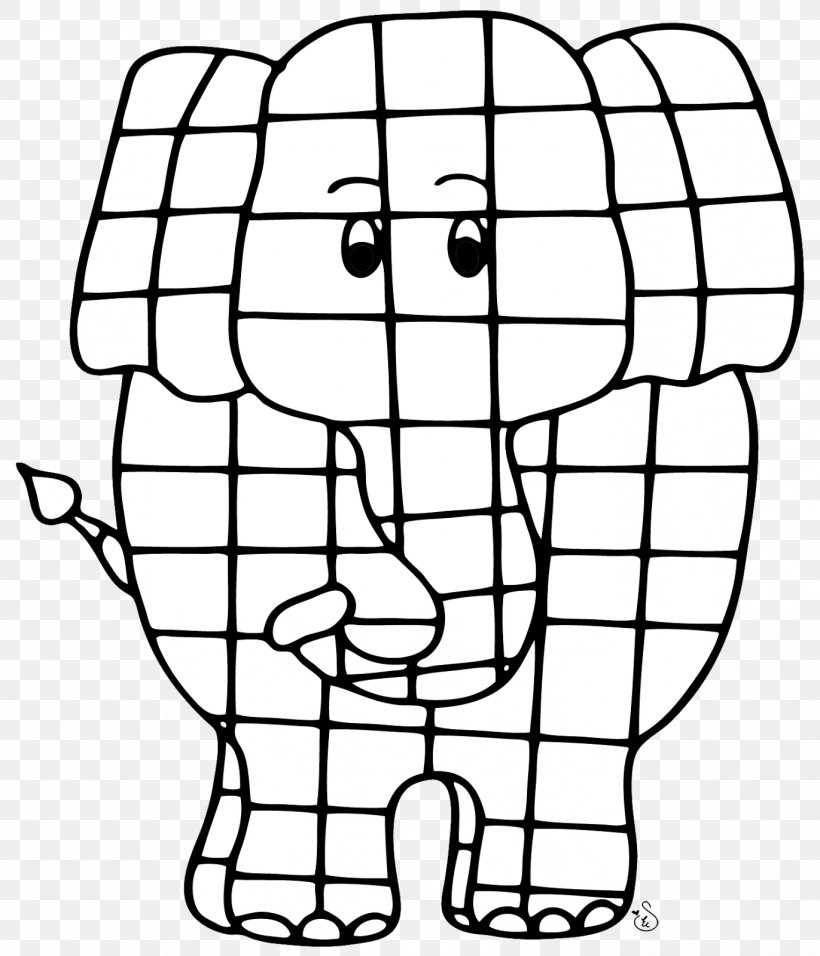 Elmer The Patchwork Elephant Elephantidae Ausmalbild Coloring Book Elmar: Elmar, PNG, 1371x1600px, Watercolor, Cartoon, Flower, Frame, Heart Download Free