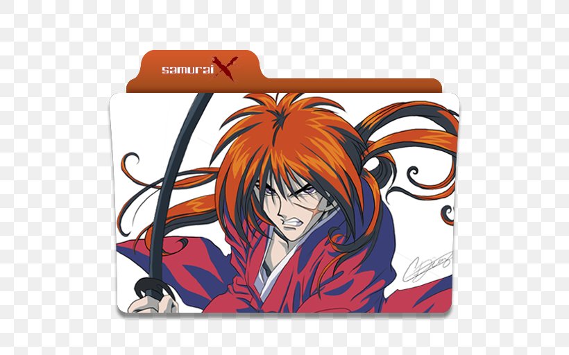 Kenshin Himura Rurouni Kenshin Desktop Wallpaper High-definition Television 4K Resolution, PNG, 512x512px, Watercolor, Cartoon, Flower, Frame, Heart Download Free