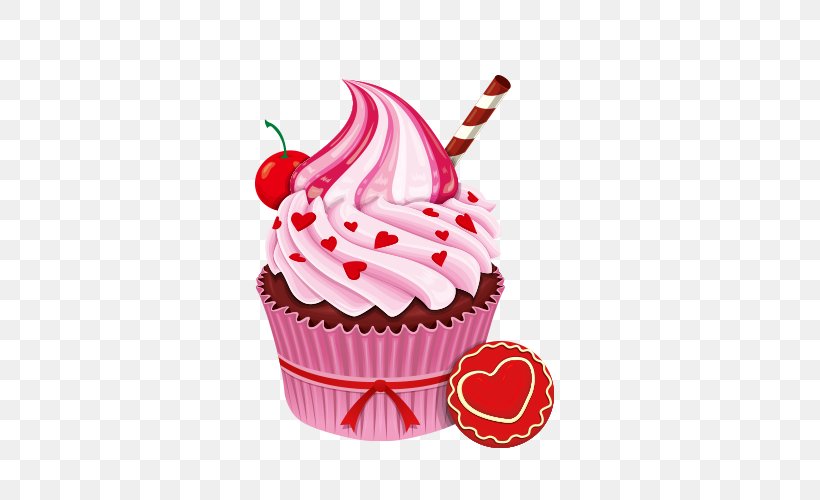 Cupcake Icing Drawing, PNG, 500x500px, Cupcake, Baking Cup, Buttercream, Cake, Can Stock Photo Download Free