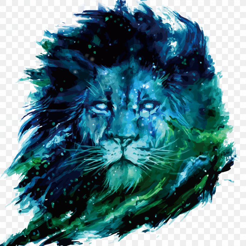African Lion Drawing Digital Art Illustration, PNG, 1500x1500px, Lion, Animal, Art, Big Cat, Big Cats Download Free
