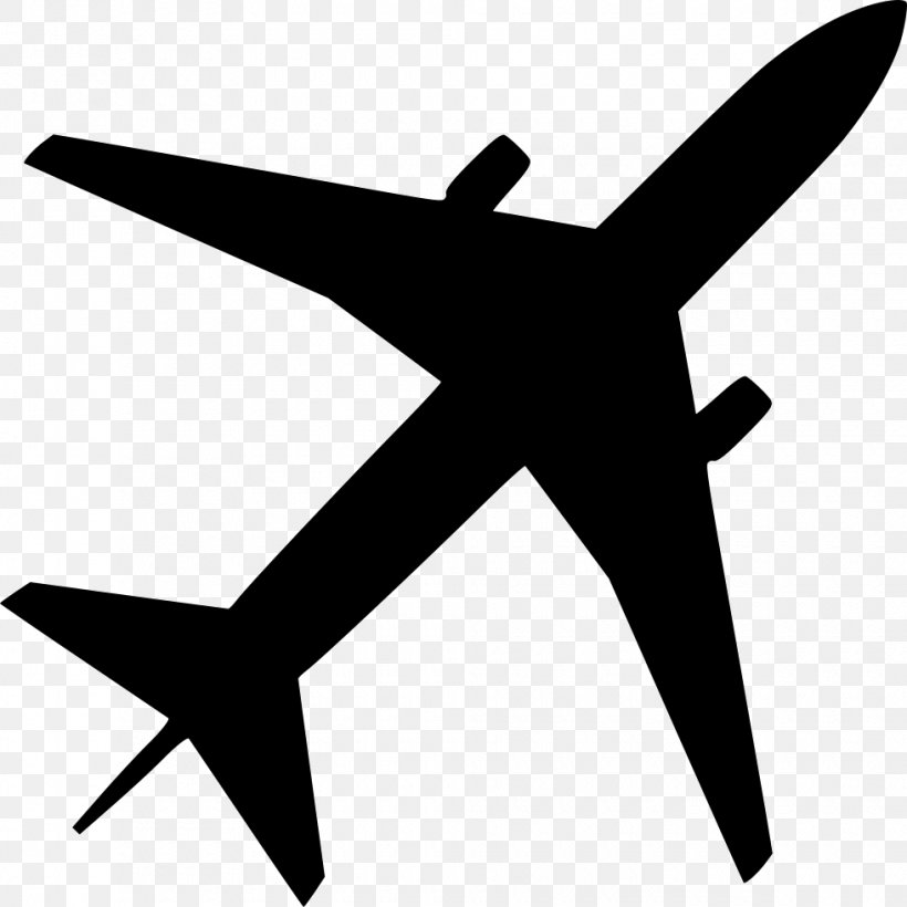 Airplane Silhouette Drawing Clip Art, PNG, 980x980px, Airplane, Air Travel, Aircraft, Artwork, Black And White Download Free