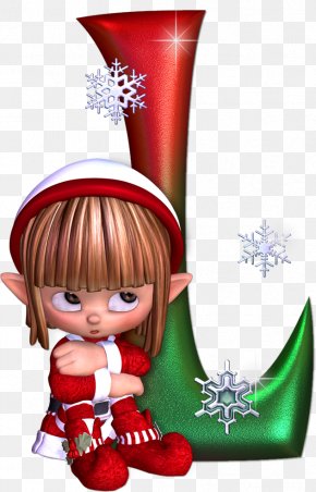 Cruz GLITTER - Christmas Elf Letter Alphabet PNG