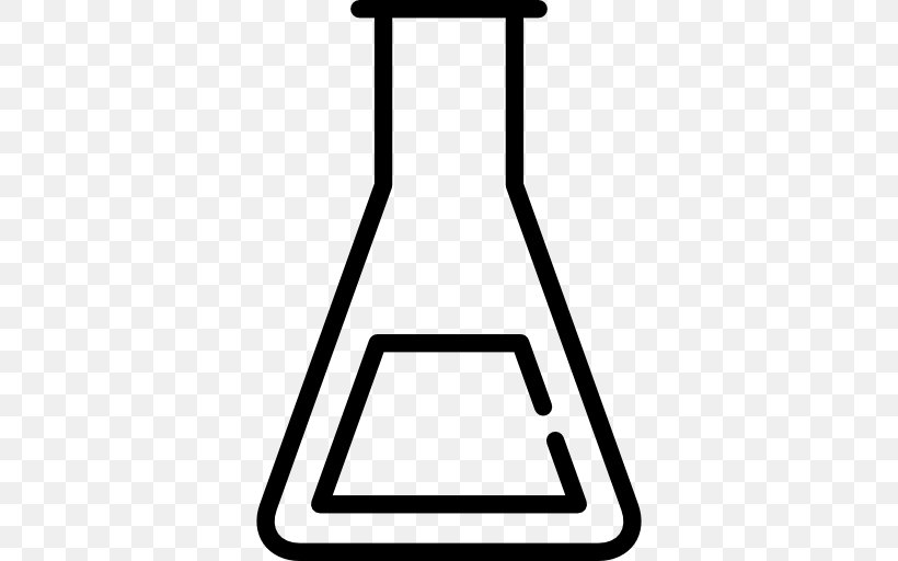 Erlenmeyer Flask Laboratory Flasks Chemistry, PNG, 512x512px, Erlenmeyer Flask, Area, Black And White, Chemistry, Cone Download Free