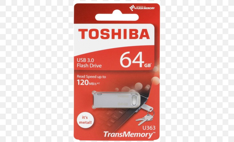 Laptop USB Flash Drives Toshiba TransMemory U364 USB Stick White THN-U364W USB 3.0, PNG, 500x500px, Laptop, Computer Data Storage, Electronic Device, Electronics Accessory, Flash Memory Download Free