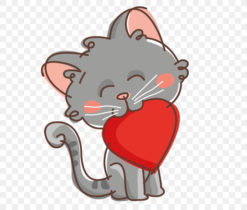 Whiskers Cat Kitten Dog Sticker, PNG, 700x700px, Watercolor, Cartoon, Flower, Frame, Heart Download Free