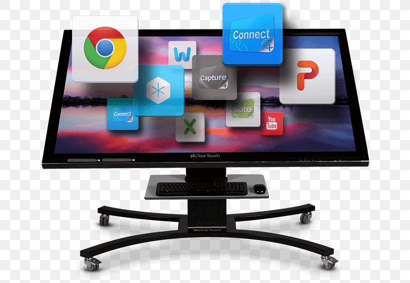 Computer Monitors Flat Panel Display Interactivity Clear Touch Interactive Display Device, PNG, 656x566px, Computer Monitors, Computer Hardware, Computer Monitor, Computer Monitor Accessory, Computer Software Download Free