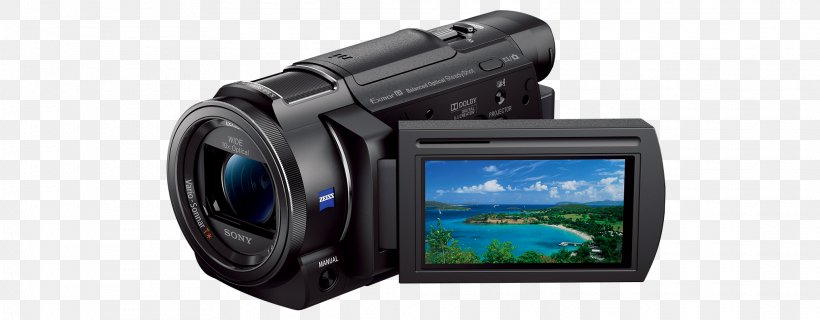 Sony Handycam FDR-AX53 Video Cameras, PNG, 2028x792px, 4k Resolution, Sony Handycam Fdrax53, Camera, Camera Accessory, Camera Lens Download Free
