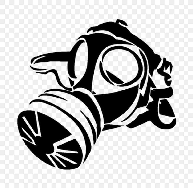 Decal Sticker Gas Mask Car, PNG, 800x800px, Decal, Adhesive, Automotive Design, Black And White, Bumper Sticker Download Free