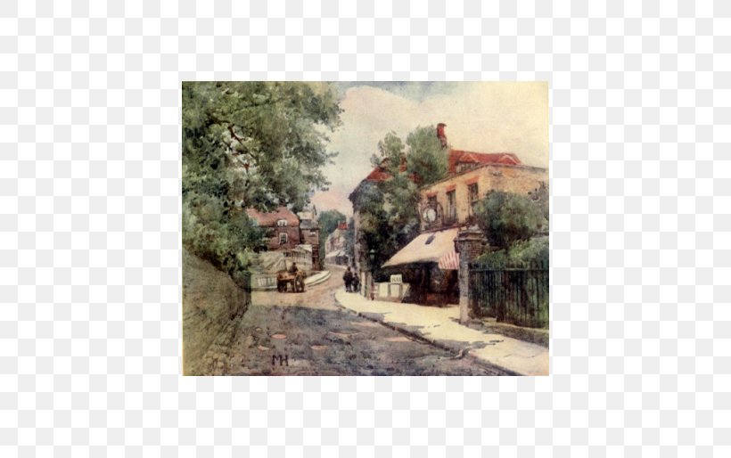 Hampstead Watercolor Painting Art Canvas, PNG, 514x514px, Hampstead, Art, Canvas, Hacienda, Heath Street Download Free