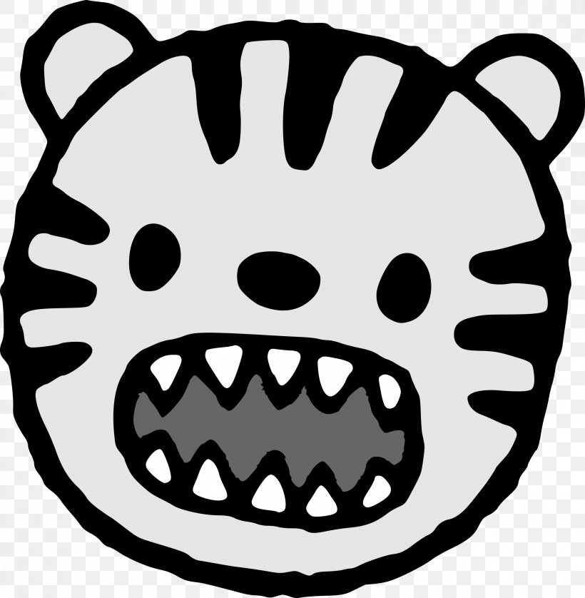 Cartoon Black And White Clip Art, PNG, 2346x2400px, Cartoon, Animation, Art, Artwork, Bengal Tiger Download Free