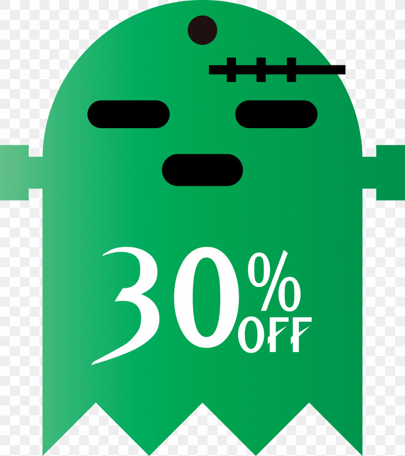 Halloween Discount 30% Off, PNG, 2667x3000px, 30 Off, Halloween Discount, Area, Green, Line Download Free